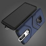 Wholesale Galaxy S9 Metal Hook Carry Stand Hybrid Case (Black)